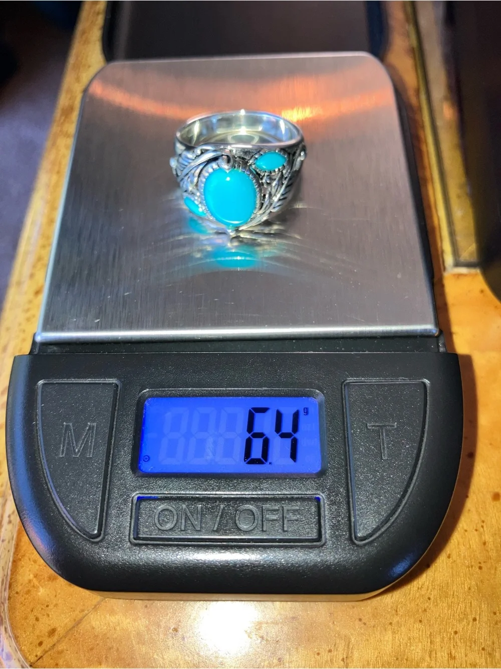 Sleeping Beauty Turquoise Sterling Silver Ring Size 9